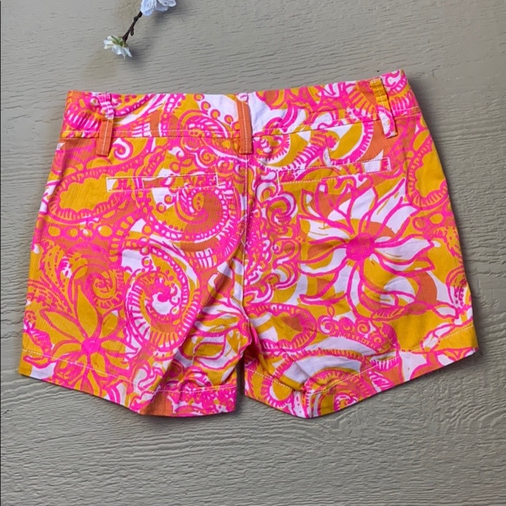 Lilly Pulitzer #64 The Callahan Paisley Shorts SZ 0 - Picture 4 of 5